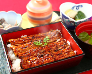 うな重　骨せんべい・肝吸　茶碗蒸付